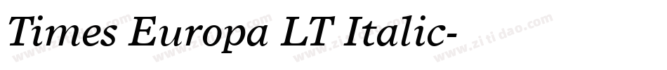Times Europa LT Italic字体转换